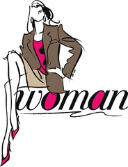 Fashion design woman. Vector illustration