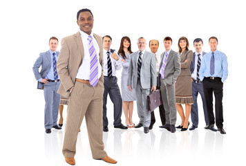 Obraz premium Young attractive business people - the elite business team