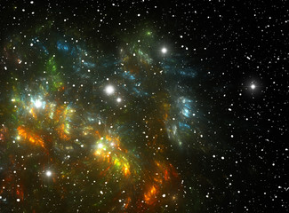Fototapeta premium Colorful space nebula