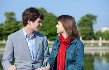 Happy young couple in love
