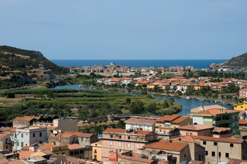 Obraz premium Sardinia, Italy: view of Bosa
