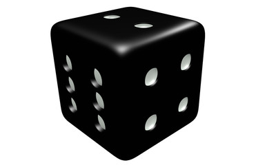 Würfel 3D schwarz