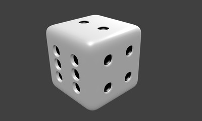 Würfel 3D weiss
