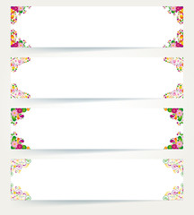 Floral design banners.