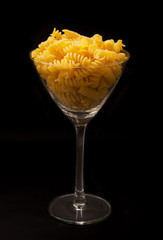 bicchiere di pasta italiana