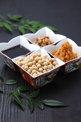 japanese typical soybean processed food