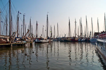 Dutch historic boats , Holland .