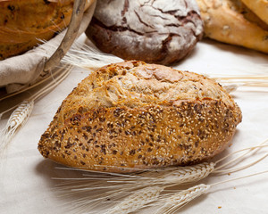 Bread on a table