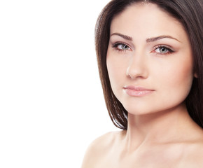 Fototapeta premium A beauty girl on the white background