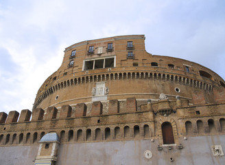 Fototapeta na wymiar The Castel Sant'Angelo in Rome Italy Europe