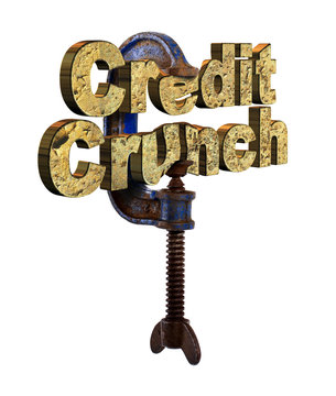 Credit Crunch Words In A Vice