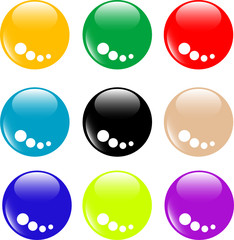 Collection of round glossy internet buttons