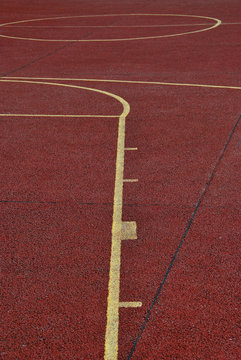 red basketball playground