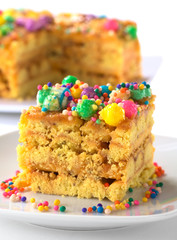 Peruvian colorful cake called Turron