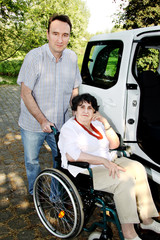 senior woman in wheelchair