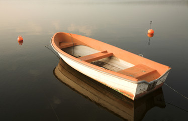boat on a lake in denmark