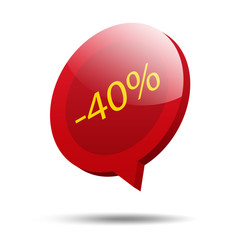 icono 3d descuento 40%