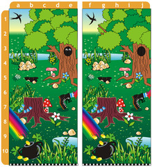 St. Patrick's Day find ten differences visual puzzle
