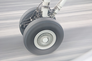 Aircraft Wheel in motion