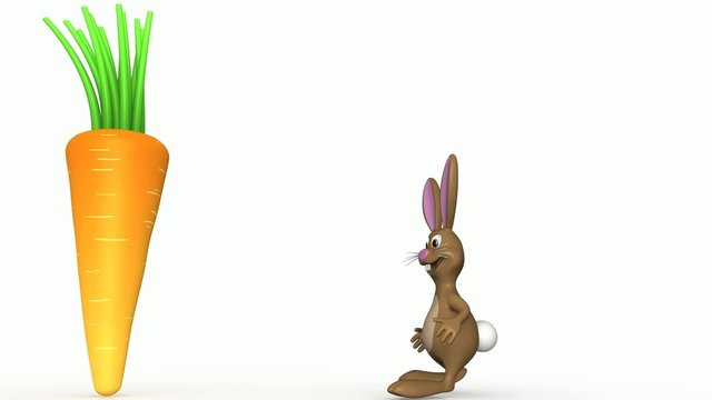Hase h&uuml;pft zu M&ouml;hre