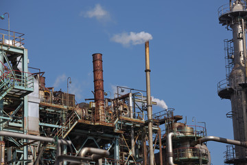 Fototapeta na wymiar Rafinerie w Japonii