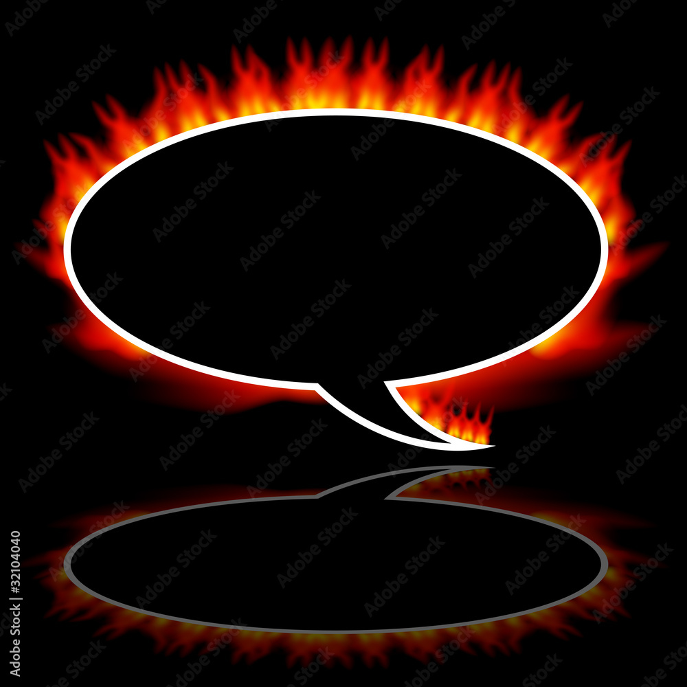 Poster Fire Communication Speech Balloon