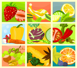 Picture of a various food - collage A