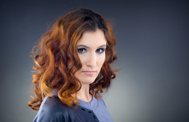 Fototapeta premium Beautiful young woman with fashion make-up