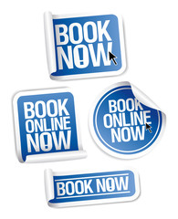 Book now stickers.