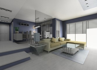 Fototapeta na wymiar a modern living room design
