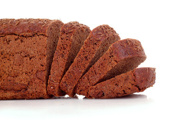 Sliced bread isolated on white