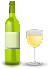 Weißwein mit Weinglas