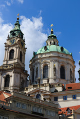 Fototapeta na wymiar St Nicholas Cathedral in Prague, Czech Republic