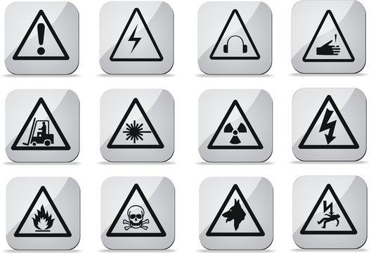 boutons panneau danger