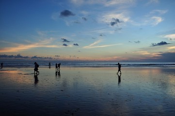 sunset at Seminyak beach, Bali