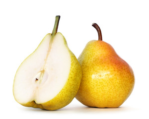 pear over white background, clipping path