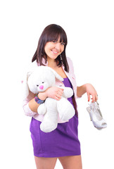 Girl and her teddy bunny