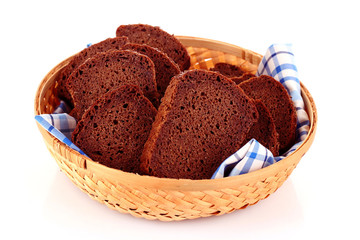 Bread isolated on white