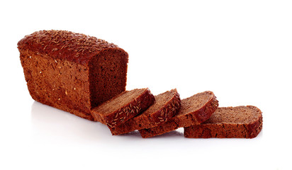 Bread isolated on white