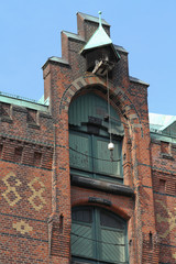 Details eines alten Lagerhauses in Hamburg