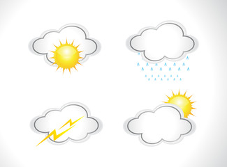 abstract weather icons set