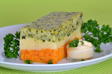 Terrine aux trois l&eacute;gumes