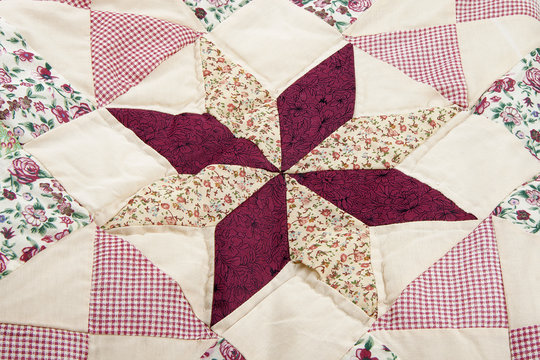 Patchwork quilt handmade blanket, Texture and Background