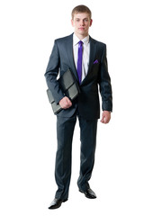 The young businessman in a suit