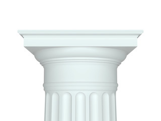 Isolated doric chapiter. 3d illustration