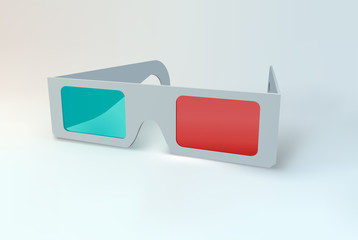 3D glasses. Realistic vector illustration