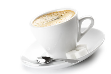 White cup of coffee