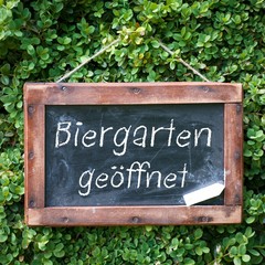 Biergarten geöffnet