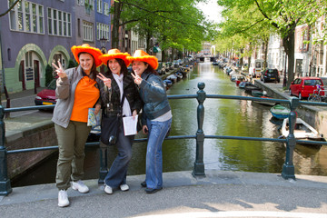 turiste ad Amsterdam, festa della Regina