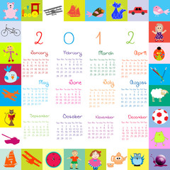 2012 Calendar with toys